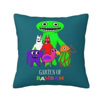 Custom Modern Garten Of Banban Group Rainbows Friend-Video Game Cushion Cover For Sofa Polyester Throw Pillow Case Peach skin 18*18(CM)-1Pcs