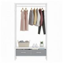Drabužių stovas 40x90x180 cm Baltas Plienas