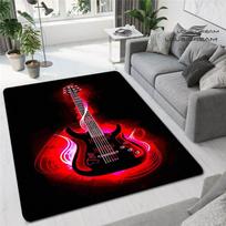 Spalvingi gitara 3D spausdinti kilimai svetainei, neslystantys kilimėliai prie miegamojo lovos Šiuolaikiškas namų dekoravimas, plaunami grindų kilimėliai 40x60cm
