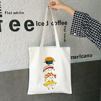 Kawaii Sushi Set Tote Bags Harajuku Girl Shoulder Bag Ladies Canvas Shopping Bag Female Eco Handbag Foldable Tote Large Capacity 24*26cm