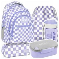 Mokyklinė kuprinė su priedais BackUP, violetinė