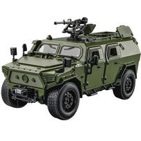 1/18 Dongfeng M-Terra Armored Vehicle SWAT Alloy Off Road Diecast Model Sound Light Pull Back Toy Trendy Ornament Gift for Boy žalia