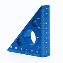 1pc Triangle Ruler, 45/90 Degree Metric Scale, Precision Angle Ruler, Aluminum Alloy Thickened Height Ruler, Multifunction Woodw mėlyna