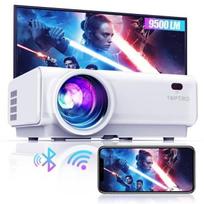 WiFi vaizdo projektorius, TOPTRO TR21 6000 liumenų Bluetooth Mini projektorius Full HD 1080P Projektorius namų kino teatrui.BAZARLAND30