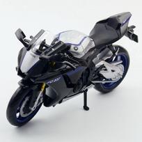 1/12 mastelio Yamaha YZF-R1M motociklo modelis žaislas Lydinio lieto modelio simuliaciniai modeliai Motociklų kolekcija Dekoracija Berniukų žaislai Dovanos juoda