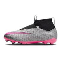 Nike Zoom Mercurial Superfly 9 Pro FG GS 25th Anniversary Pack Kids Sneakers Silver Metallic-Silver Black FJ2034-060 38.5