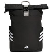 Adidas Rolltop kuprinė Didelė atidarymo anga Didelės talpos Sportinė poliesterio kuprinė Unisex kuprinės Juoda Balta KC0270 Black black