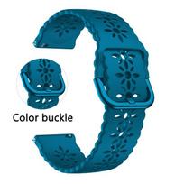 20mm Silicone Band For Amazfit GTS/2/2e/3/4/GTS2 Mini/GTR 42mm Sport Watch Bracelet Amazfit Bip U 3 Pro Strap Watchband Correa Universal 20mm Width žalsvai mėlyna