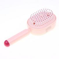 Electric Spray Hair Brush 2-In-1 Misting Massage Comb Scalp Relaxing Hydrating Hairbrush for All Ages Daily Use rožinė