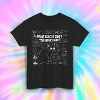 Funny Math Cat Shirt Nerdy Science Joke Teacher Student Gift Tee S-5XL XL