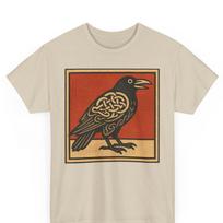 Celtic Raven Graphic Tee: Retro Norse Pagan T-Shirt M