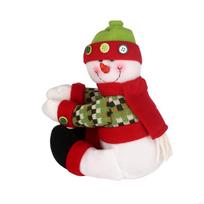Holiday Themed Knitted Santa Snowmans Tree Toppers Star Fabric Decoration For Indoor Christmas Celebration