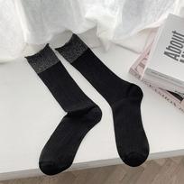 Summer Ultra-thin Women Lace Socks Transparent Crystal Silk Socks Solid Color Black White Gray Silver Silk Nylon Long Socks Sox