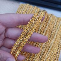 15mm Widened Herringbone Lantern Edge Lace Belt - Centipede Design Clothing Accessory auksas