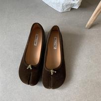 Fashion Women Flats Tabi Ninja Shoes Woman Microfiber Velvet Comfy Flats Split Toe Slippers Soft Bottom Loafers 2024 New Fashion Shoes M 35 ruda