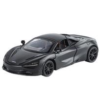 Dėžutėje 1/32 lydinio lieto modelio automobilis McLaren 720S, vaikiškas žaislinis automobilis su garsu ir šviesa, stalo dekoracijos berniukams dovanos juoda