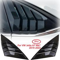 2 vnt. galinių šoninių langų grotelių dangtelio apdaila, skirta VW Volkswagen Jetta A7 Mk7 - Automobilių priedai Glossy Black