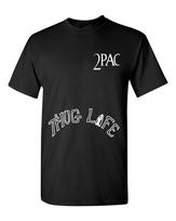 THUG LIFE - hip hop rap music tupac 2pac - T-shirt Short Sleeve 50/50 Poly-Cotto Unisex T-Shirt XXXL