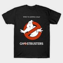 Men Black Print T-shirt Ghostbusters No-Cut Transfer Paper Print Cotton Tshirt L juoda