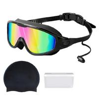 Large Frame Swim Goggles With Ear Plugs  Swimming Glasses Unisex Swimming Goggles Diving Goggles