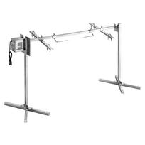 Rotisserie Grill, AC220-240V 8 Level Height Electric Rotisserie Grill Kit, BBQ Grills Rotisseries Kit with 60 kg Load Capacity, 38W Motor, Stainless