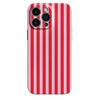 INS Madingas Rožinis Dryžuotas Blizgus Plėvelės Kietas PC Telefono dėklas skirtas Xiaomi Redmi Note 15 13 12S 12 11S 11 10 9 Pro Plus Max 4G 5G Note 15 Pro Plus 5G