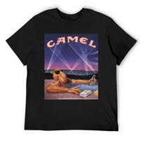 Vintage Joe Camel Ad T-Shirt Oversized Basketball Graphic Tees Aesthetic Clothes T Shirt for Men S įvairiaspalvis
