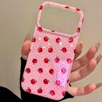 Red Cute Fruits Polka Dot Soft Phone Case For iPhone 17 16 15 14 13 12 11 Pro Max 16e X XR XS Max 7 8 Plus Shockproof Back Cover iPhone 15 Pro Max