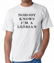 Niekas nežino, kad esu lesbietė T marškinėliai Tee DK Jello marškinėliai Juokingi XL