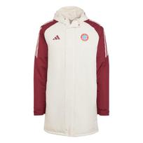 Adidas FC Bayern Tiro 24 Fan Version Color Block Striped Zip-Up Hooded Long Sleeve Parka Unisex outerwear IS9970 XL white