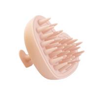 Soft Exfoliating Scrubber Brush Hair Scalp Care Silicone Bath Body Scrub Massager Brush for Hair Growth rožinė