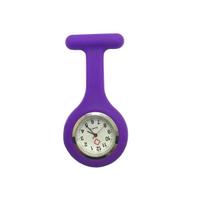 Silicone Pocket Watch with Colorful Time Display, Portable, Pouch-Style, for Women, with Pointer for Doctors/Breast Imaging. violetinė