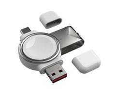 High Version Pocket Mini Smart Watch Adapter Magnet Type C Portable USB Fast Portable Wireless Charger for apple Watch Charger Universal balta