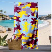 Aston Villa Football Print Beach Towel, Large Soft Quick Dry Towel for Beach Camping Swimming 70cmx140cm(27x55inch)