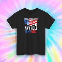 Any Hole Is My Goal Funny Beer Pong Graphic T-Shirt Party Drinking Tee S-5XL XXXL