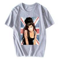 Amy Winehouse Legardry Estampada Camiseta De Manga Corta Camiseta De Mujer Top Hip Hop Harajuku Sleeve Aesthetic Clothes S