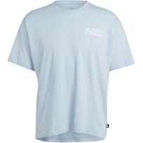 Adidas BREAK THE NORM T Shirts Unisex Light Blue Crew Neck Moderate Straight Fit IK2127 XL