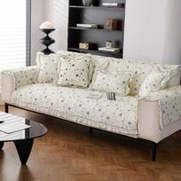 Cotton Universal Sofa Cover Small Floral Fresh Style Non-slip Sofa Cushion Living Room Four Season Couch Protector Sofa Towel A 70x70cm 1pc