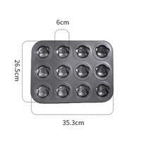 Portable 6/12 Cavity Cake Mold Cat Paw Shape Non Stick Cupcake Baking Tray DIY Carbon Steel Baking Tray Kitchen Bakeware