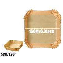 16-23CM Air Fryer Disposable Baking Paper Liner Non-Stick Mat Steamer Square Round Parchment for Microwave Oven Kitchen Cookers 200PCS