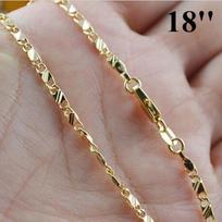 NEW Wholesale Men Women Jewelry Chain Necklace Gold Filled 16-30 Inches 18 inch