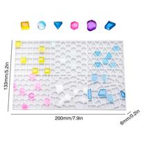 Mosaic Particle Pattern Silicone Molds for Epoxy Resin Casting Coasters Home Decoration Sub-masaike Particles Crafts T0S3