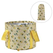 Portable Collapsible Basin Outdoor Water Basin Travel Foot Soaking Bag Laundry Tub Washbasin Foot Washing Bucket L geltona