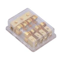 Power Distribution Block Car Audio Splitter 1 In 4 Out Ground Distributor Fuse Holder 60A