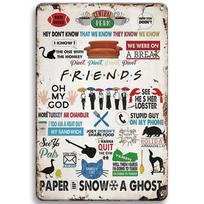 Vintage Friends Central Perk Metal Tin Sign  Retro Wall Poster Plaque for Game Room Cafe Garage Club Bar and Pubs Decor 20x30cm（7.8x11.8inch）