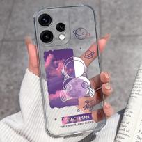 For Oppo Reno15 14 Pro 15F 14F Realme C71 15 15T 15X C85 14T 14X Shockproof Silicone Shell Cute Astronaut Patterns Clear TPU Phone Cover For Oppo Case OPPO Reno15 Pro 5G