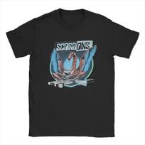 Men Scorpions Rock Band T Shirt Music Concert Tour Pure Cotton Merchandise Fashion Short Sleeve Crewneck Tee Unique TShirt S