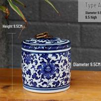 Large Antique-Style Blue and White Porcelain Pen Holder and Vase with Floral Design white