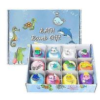 12 Packs Of Children's Bath Bombs Natural Organics Bubble Bath Bombs In Bath Toys For Girls And Boys Birthday Presents For Children