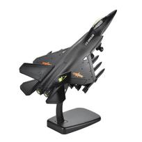 Pull Back Airplanes Toy Diecast Aircraft Metal Fighter Jet Bombers with Display Rack Kids Toy Collection Gift  Black